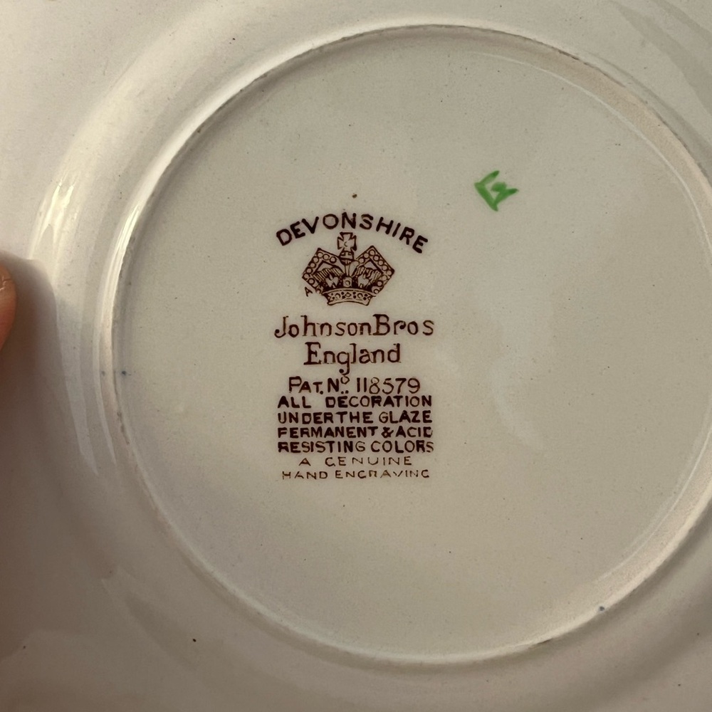 Set of 4 Vintage Johnson Brothers Devonshire Plates Brown Floral - Picture 3 of 12